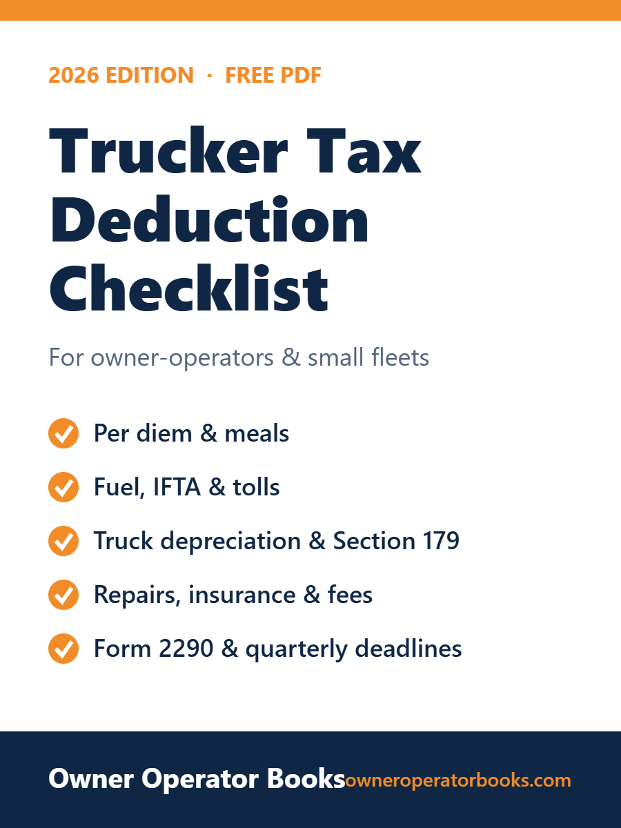2026 trucker tax deduction checklist PDF cover